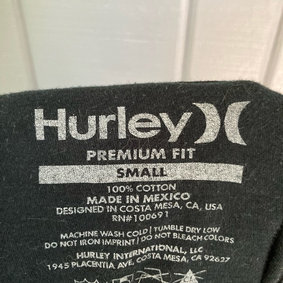 Hurley Black Short Sleeve Tee Shirt - Picture 8 of 10